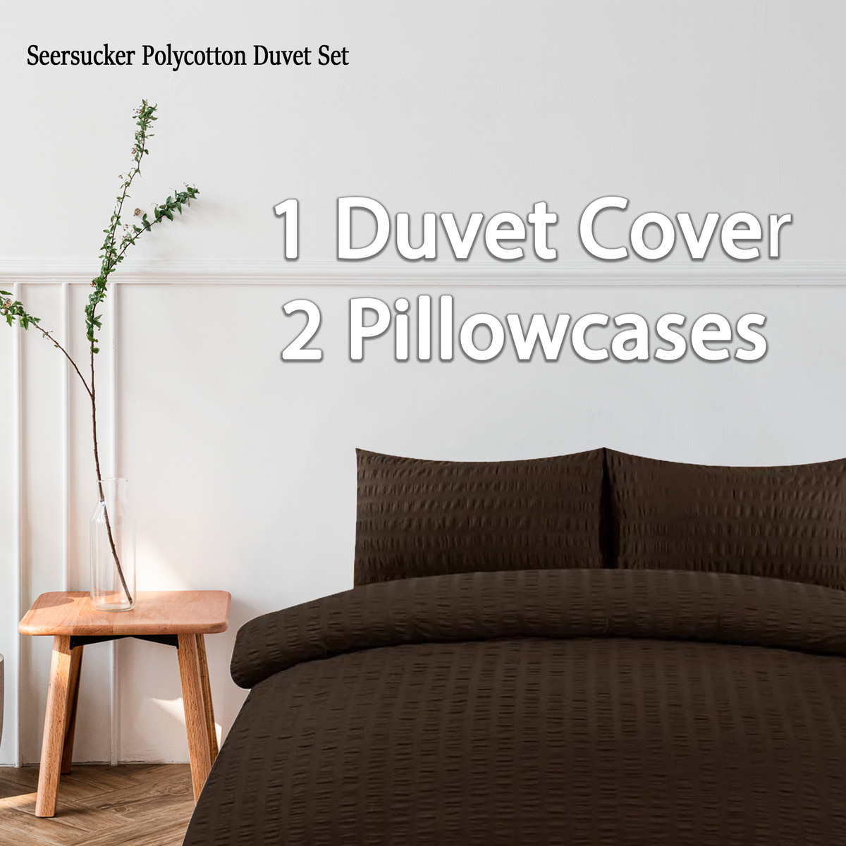 Seersucker Duvet Cover Set | Stylish, Non-Iron & Easy-Care Polycotton Bedding - Cotton Haven