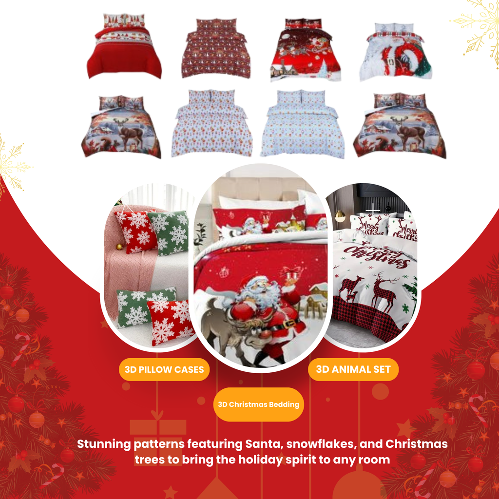 Limited Edition 3D Christmas Duvet Set | Festive, Cozy & Reversible - Cotton Haven