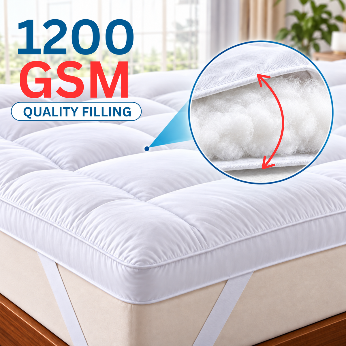 Hotel-Quality 10cm/4 Inch Mattress Topper – Ultimate Firm Foam Mattress Pad & Bed Topper – Cotton Haven