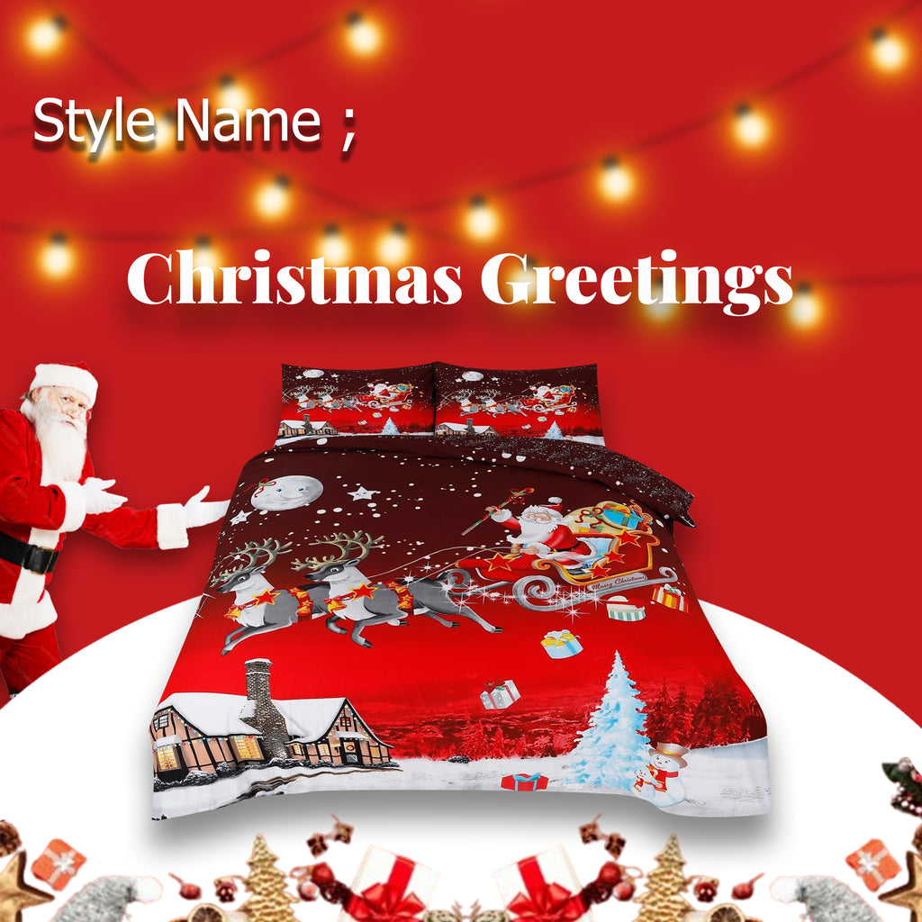 Limited Edition 3D Christmas Duvet Set | Festive, Cozy & Reversible - Cotton Haven
