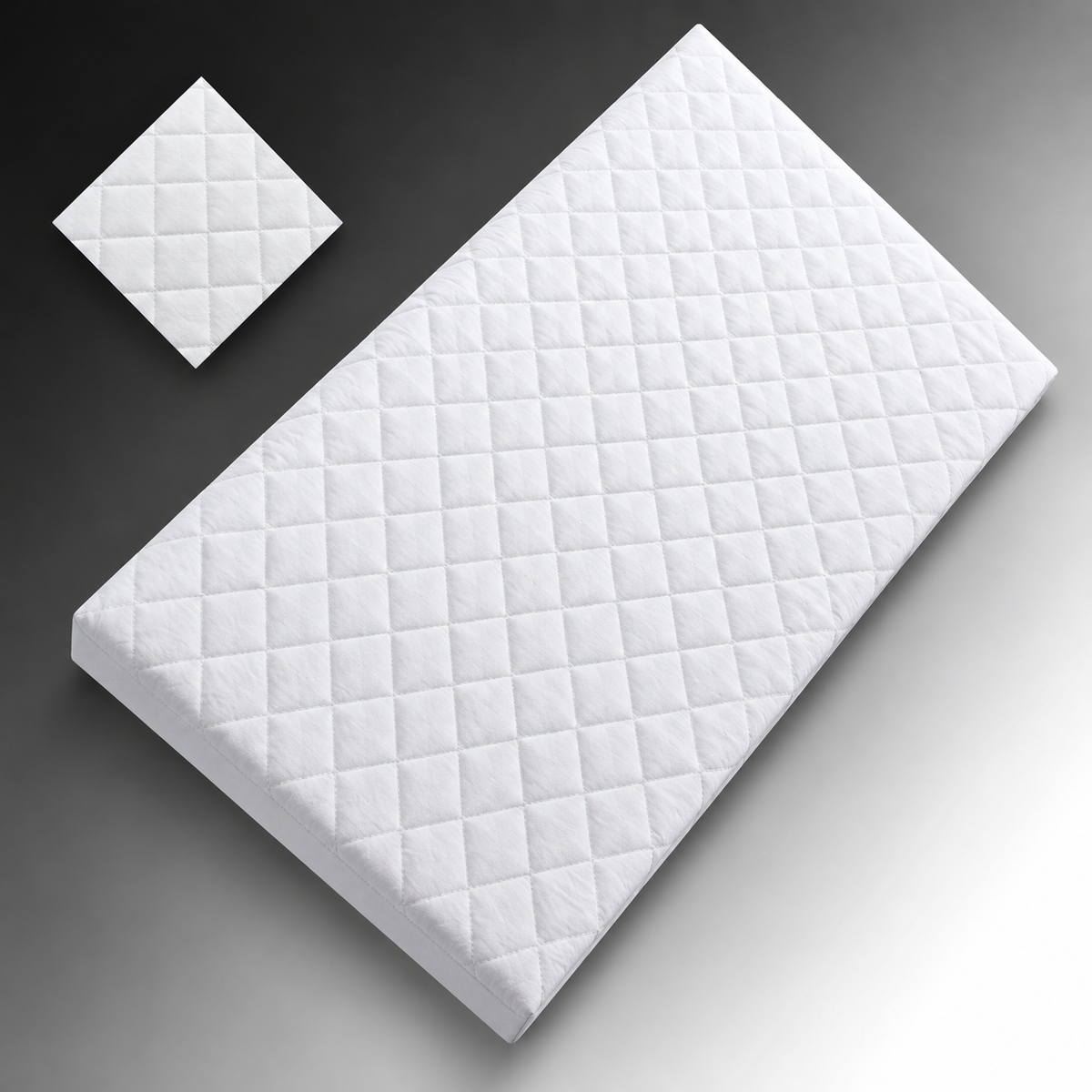 Super Soft Pure Foam Crib & Cradle Mattress – Extra Thick 5CM | Baby Safe & Hypoallergenic | Waterproof & Breathable Cover | Made in the UK, Baby Crib Mattress - Cotton Haven