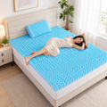 5CM Memory Foam Mattress Topper Orthopaedic Egg Crate Bed Topper Pressure Relief - Cotton Haven