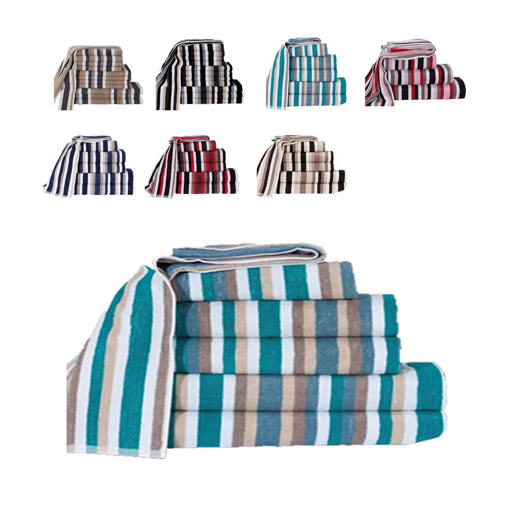 Northren Luxe Royal Victorian Stripe Bath Towel Set – 550 GSM, 100% Cotton Luxury Towels; Best Bath Towels on Sale, Inspired by Sheridan & Waffle Designs – Cotton Haven
