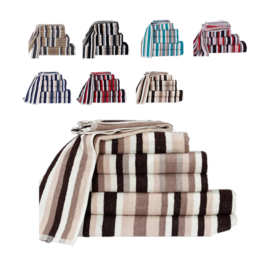 Northren Luxe Royal Victorian Stripe Bath Towel Set – 550 GSM, 100% Cotton Luxury Towels; Best Bath Towels on Sale, Inspired by Sheridan & Waffle Designs – Cotton Haven