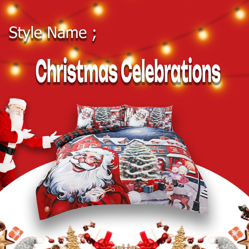Limited Edition 3D Christmas Duvet Set | Festive, Cozy & Reversible - Cotton Haven