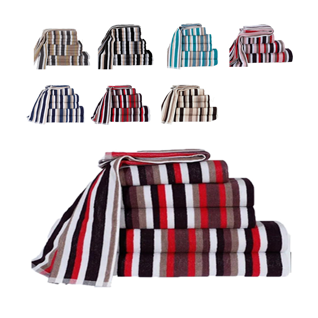 Northren Luxe Royal Victorian Stripe Bath Towel Set – 550 GSM, 100% Cotton Luxury Towels; Best Bath Towels on Sale, Inspired by Sheridan & Waffle Designs – Cotton Haven